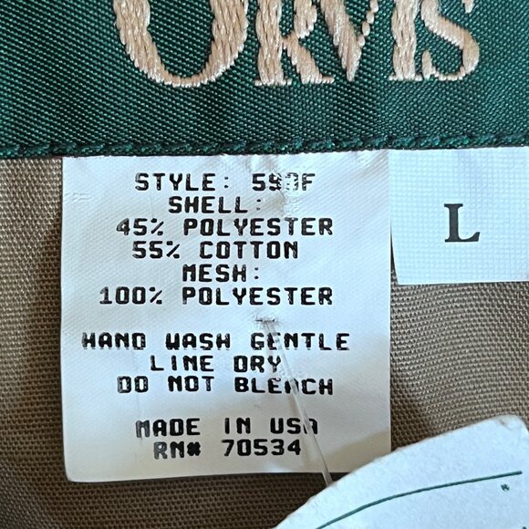 Orvis Mens Khaki Fly Fishing‎ Vest Multiple Pockets & Mesh Accents Large - Picture 10 of 10